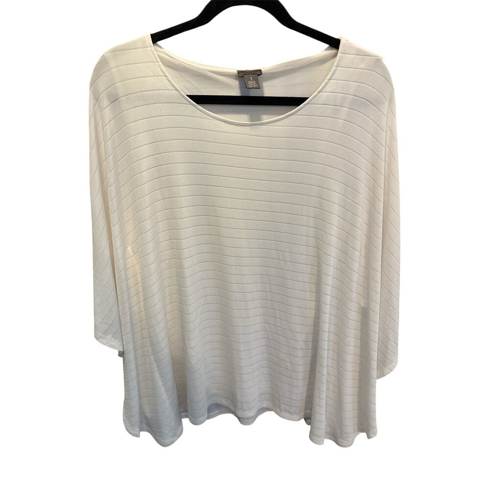 Chico's Travelers Drop Needle Top Top Winter Drift Size 1 Medium Cruise Office